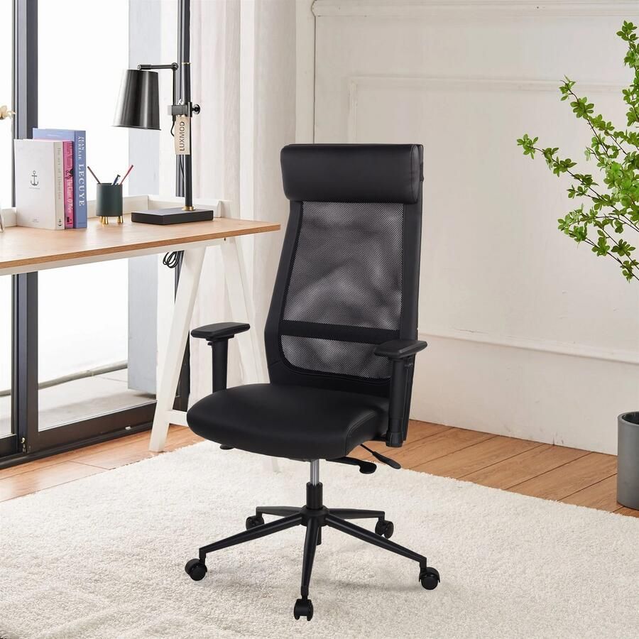 Places of Style Bureaustoel SERRIA 3-d armleuningen zitdiepte- en hoogteverstelling neksteun (1 stuk)