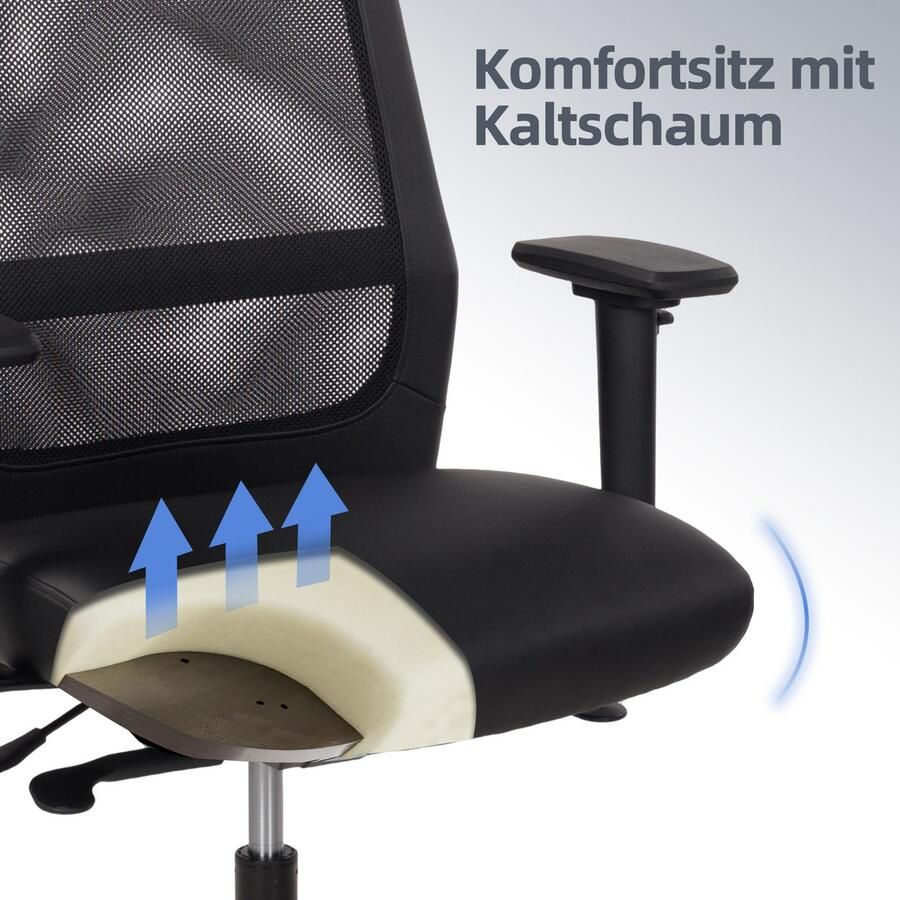 Places of Style Bureaustoel SERRIA 3-d armleuningen zitdiepte- en hoogteverstelling neksteun (1 stuk) - Foto 4