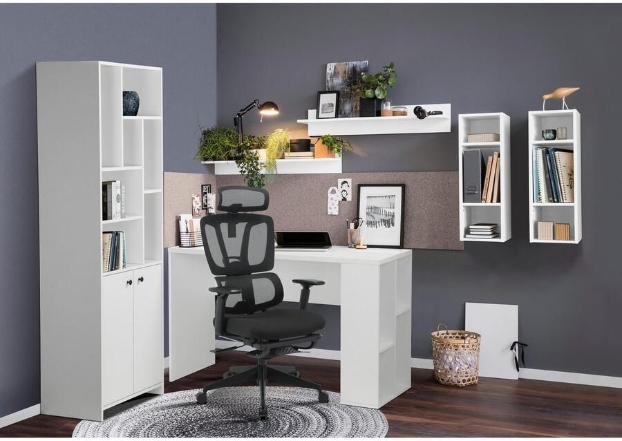 Places of Style Bureaustoel ZELLINA met lendensteun ademende zitting uitschuifbaar voetstuk - Foto 9