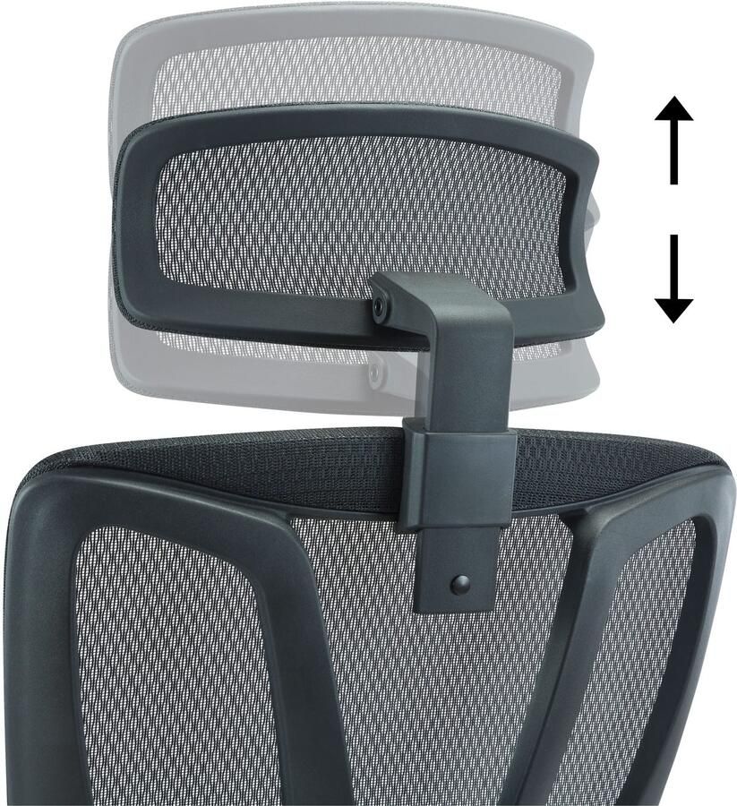 Places of Style Bureaustoel ZELLINA met lendensteun ademende zitting uitschuifbaar voetstuk - Foto 3