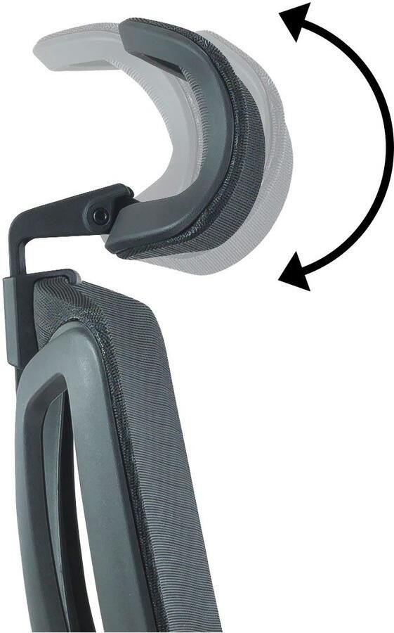 Places of Style Bureaustoel ZELLINA met lendensteun ademende zitting uitschuifbaar voetstuk - Foto 14