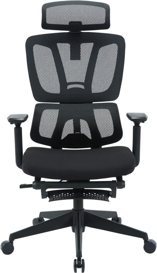 Places of Style Bureaustoel ZELLINA met lendensteun ademende zitting uitschuifbaar voetstuk - Foto 15