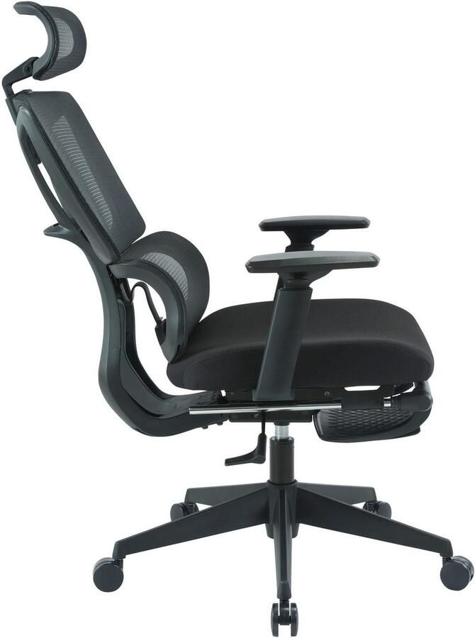 Places of Style Bureaustoel ZELLINA met lendensteun ademende zitting uitschuifbaar voetstuk - Foto 7