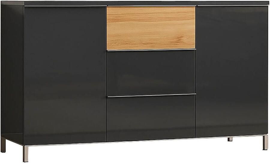 Places of Style Dressoir Onyx Kommode mit 3 Schubladen und 2 Türen UV Lackierung Hochglanz UV gelakt met soft close-functie - Foto 4
