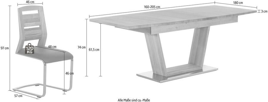 Places of Style Eethoek Pinot & Pisa bestaand uit de tafel pinot en de stoelen pisa (5 of 7-delig) - Foto 13