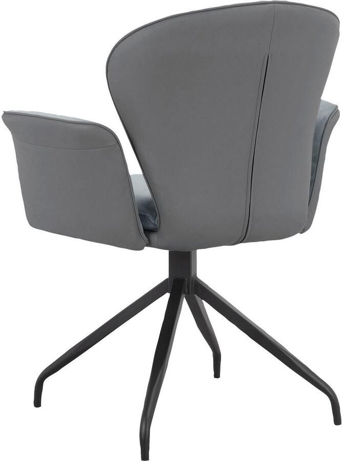 Places of Style Eetkamerstoel Leonidas Zacht verdikte zitting en rugleuning zitoppervlak in veloursstof zithoogte 47 cm (2 stuks) - Foto 7