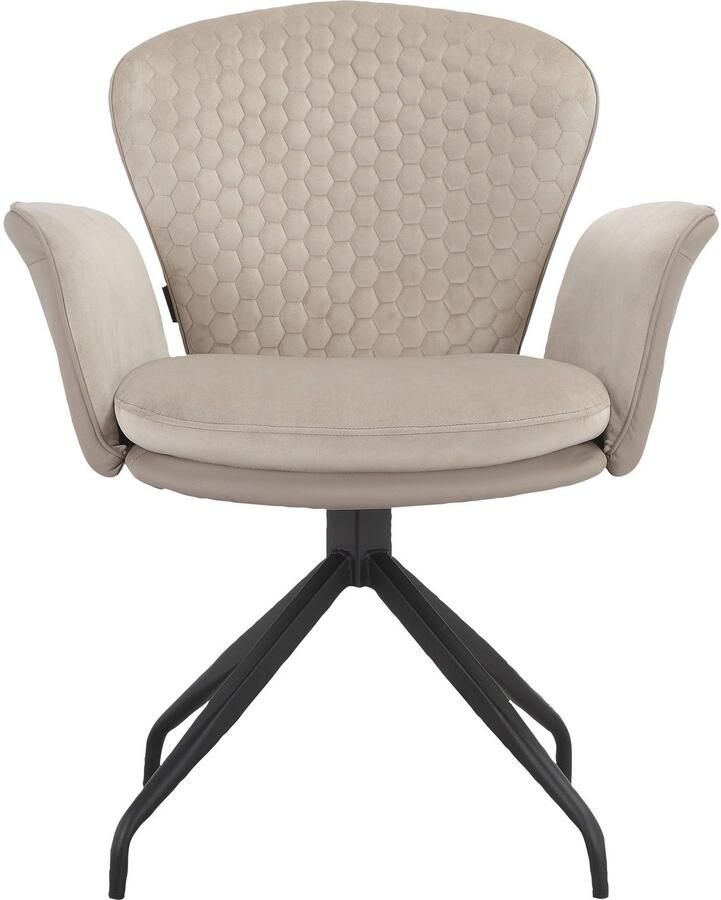 Places of Style Eetkamerstoel Leonidas Zacht verdikte zitting en rugleuning zitoppervlak in veloursstof zithoogte 47 cm (2 stuks) - Foto 5