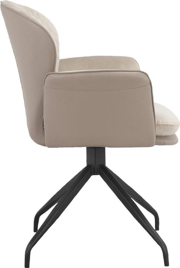 Places of Style Eetkamerstoel Leonidas Zacht verdikte zitting en rugleuning zitoppervlak in veloursstof zithoogte 47 cm (2 stuks) - Foto 9