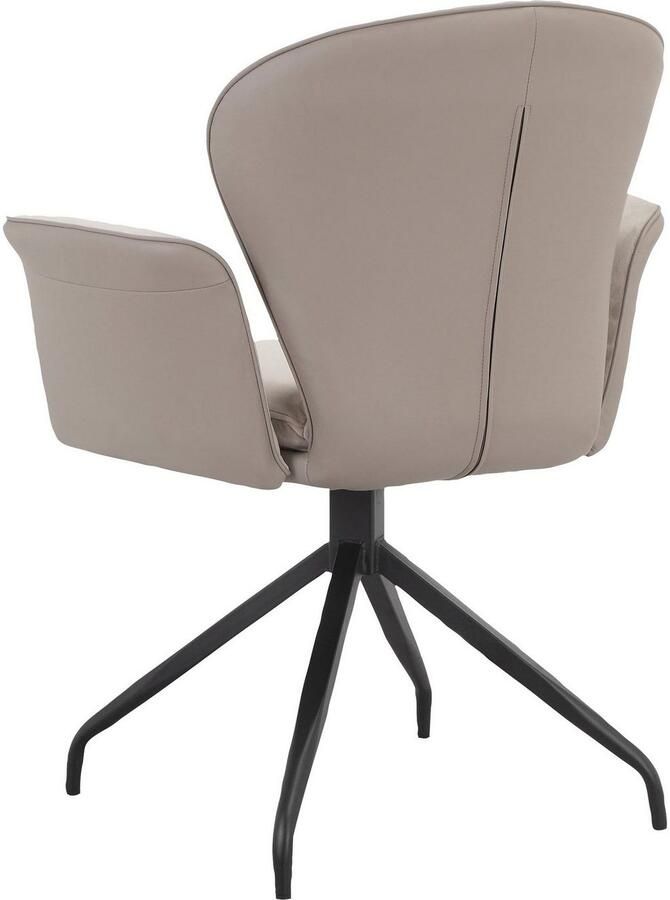 Places of Style Eetkamerstoel Leonidas Zacht verdikte zitting en rugleuning zitoppervlak in veloursstof zithoogte 47 cm (2 stuks) - Foto 8