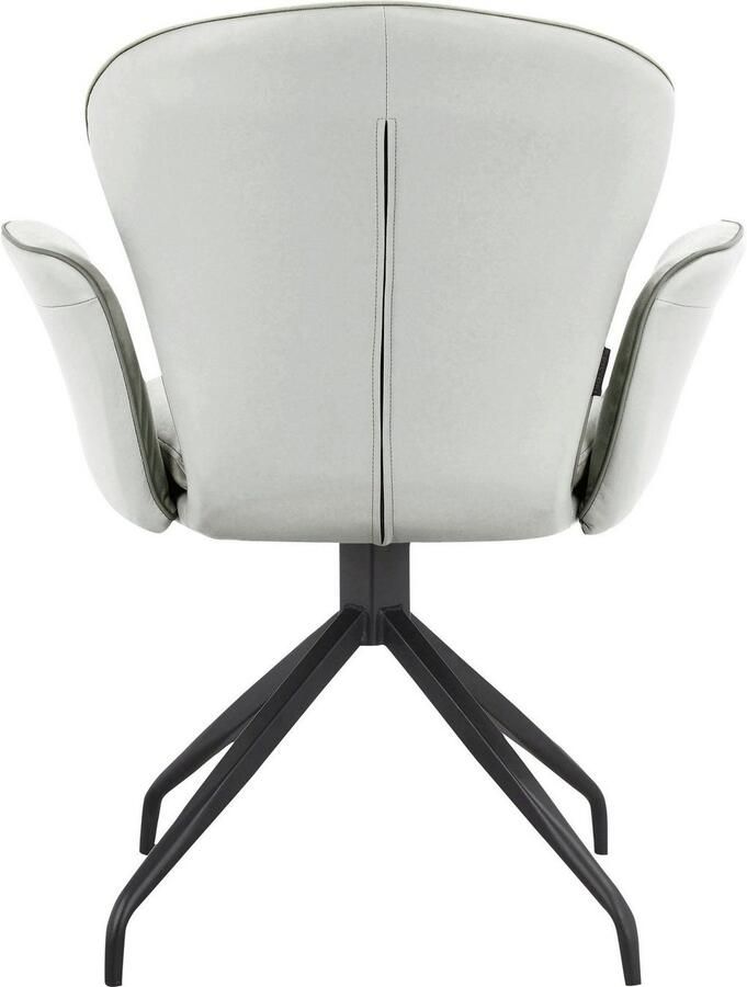 Places of Style Eetkamerstoel Leonidas Zacht verdikte zitting en rugleuning zitoppervlak in veloursstof zithoogte 47 cm (2 stuks) - Foto 5