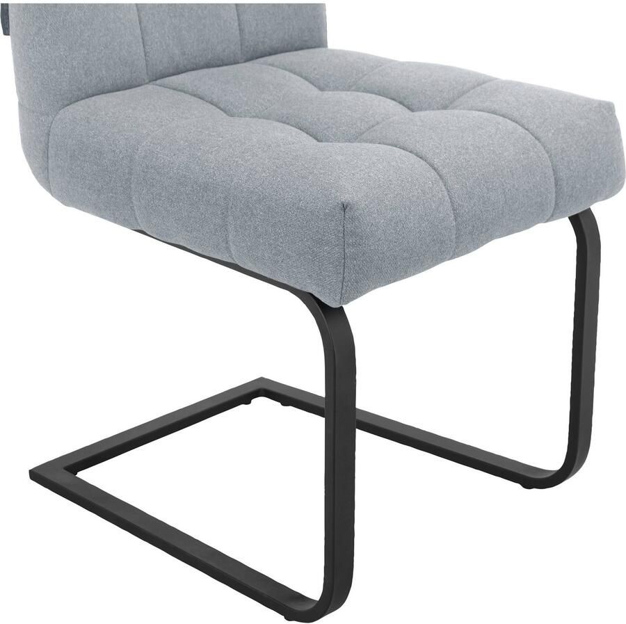 Places of Style Eetkamerstoel Nanaimo Stof gerecycled polyester zacht verdikte zitting en rugleuning zithoogte 49 cm (2 stuks) - Foto 4
