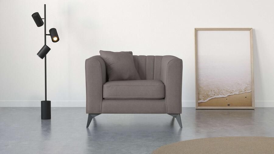 Places of Style Fauteuil MATTHEW loungestoel afmetingen B D H: 99 86 74 cm - Foto 6
