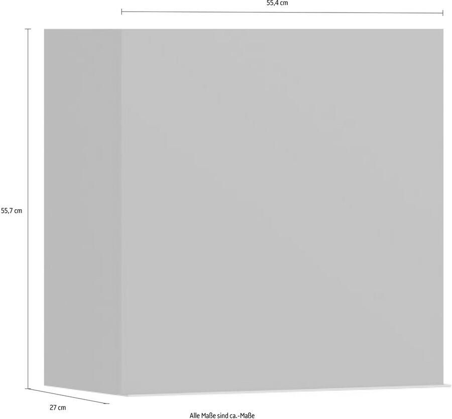 Places of Style Hangende vitrinekast Onyx met soft-closefunctie naar keuze met of zonder glasinzet