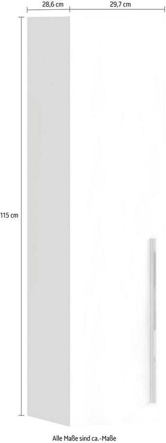 Places of Style Hangende vitrinekast Piano UV gelakt soft-close functie hoogte 115 cm breedte 29 7 cm - Foto 3