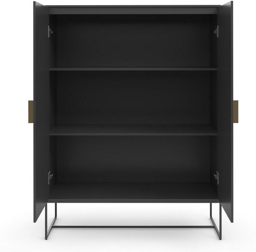 Places of Style Highboard Abito Middenkast met draaiduren en 2 planken breedte 90 cm