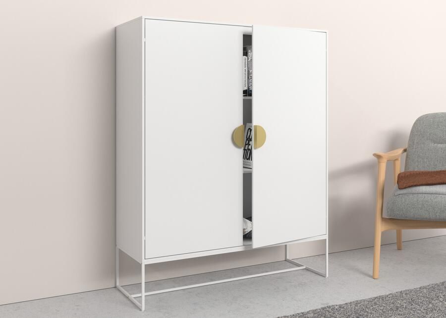 Places of Style Highboard Abito Middenkast met draaiduren en 2 planken breedte 90 cm - Foto 5