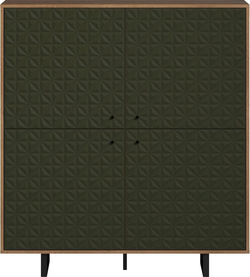 Places of Style Highboard Ferretti Sideboard met bijzondere frezing poten en grepen van metaal - Foto 8