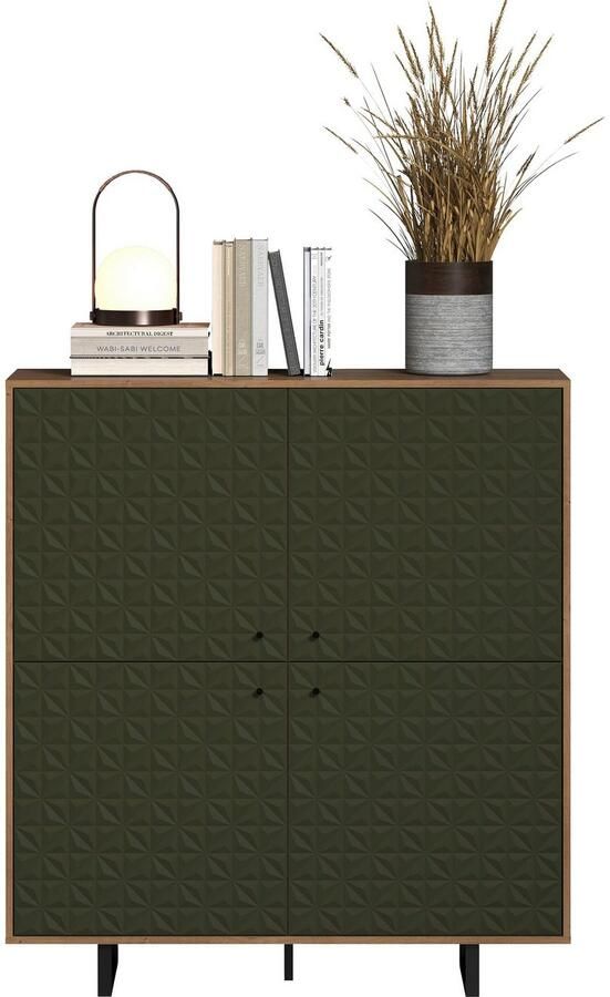 Places of Style Highboard Ferretti Sideboard met bijzondere frezing poten en grepen van metaal - Foto 9