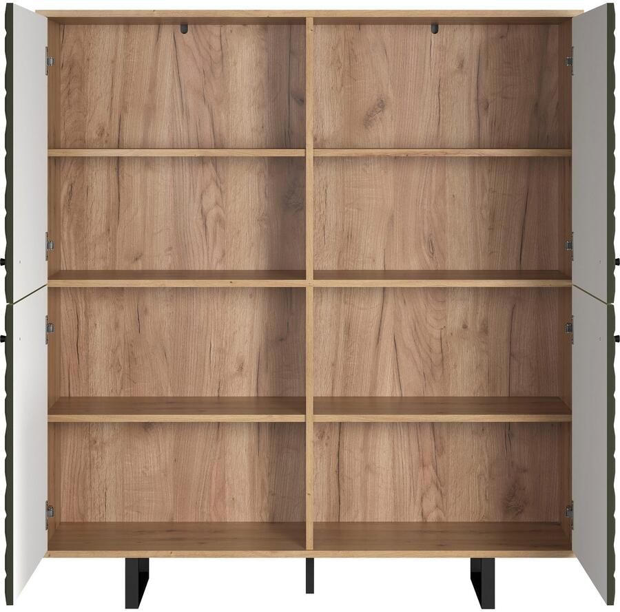 Places of Style Highboard Ferretti Sideboard met bijzondere frezing poten en grepen van metaal - Foto 6