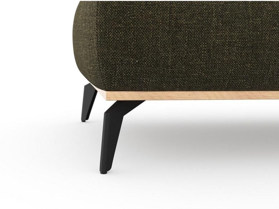 Places of Style Hocker Fjord Met een houten lijst van massief beuken eikenkleurig met poten 15 cm hoog - Foto 3