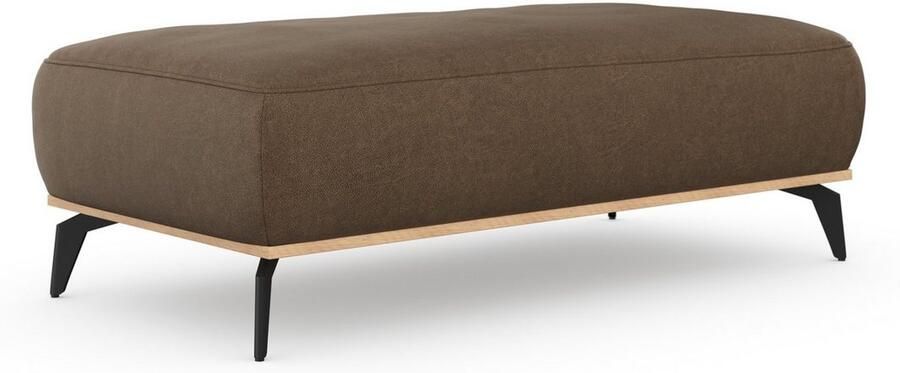 Places of Style Hocker Fjord Met een houten lijst van massief beuken eikenkleurig met poten 15 cm hoog - Foto 9