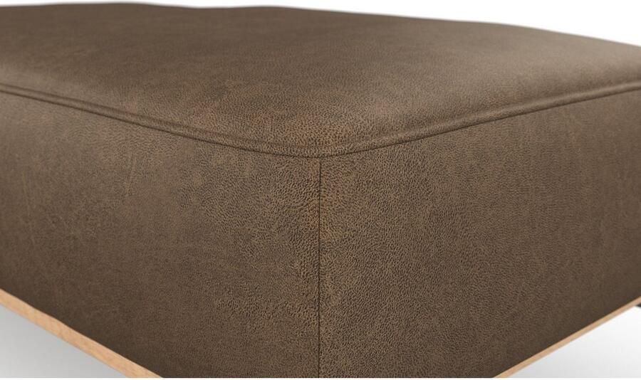 Places of Style Hocker Fjord Met een houten lijst van massief beuken eikenkleurig met poten 15 cm hoog - Foto 5