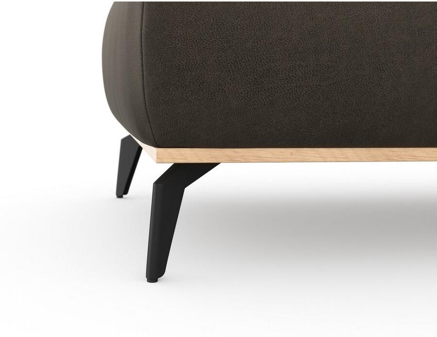 Places of Style Hocker Fjord Met een houten lijst van massief beuken eikenkleurig met poten 15 cm hoog - Foto 3