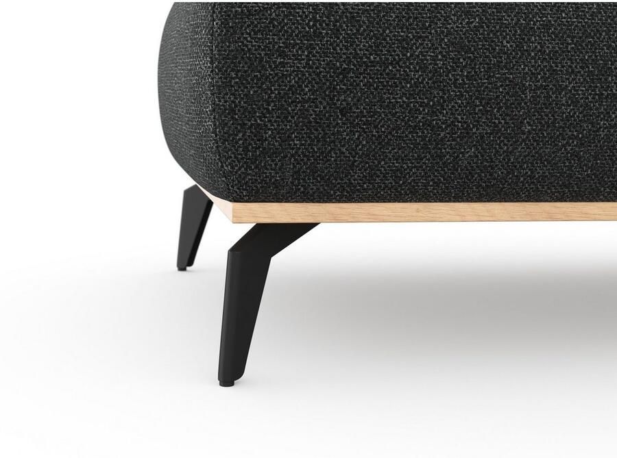 Places of Style Hocker Fjord Met een houten lijst van massief beuken eikenkleurig met poten 15 cm hoog - Foto 3