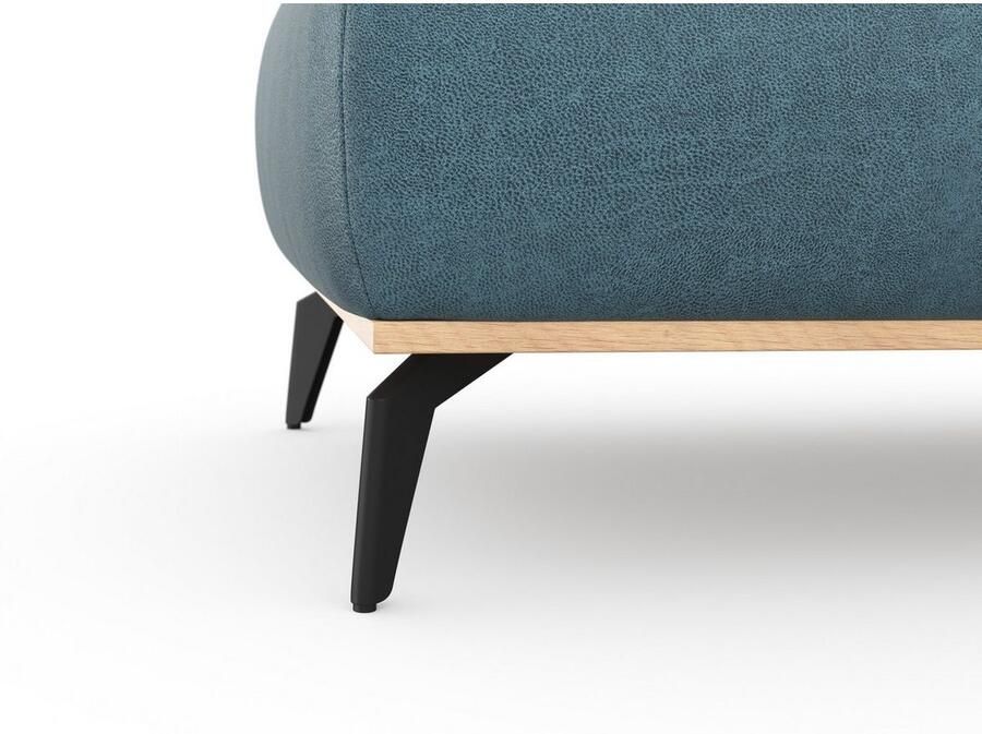 Places of Style Hocker Fjord Met een houten lijst van massief beuken eikenkleurig met poten 15 cm hoog - Foto 3