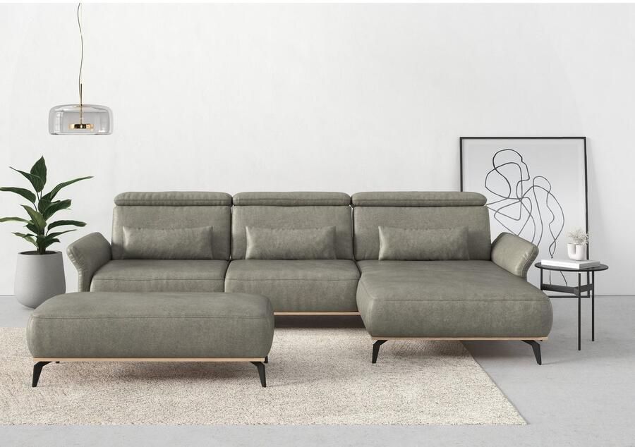 Places of Style Hocker Fjord Met een houten lijst van massief beuken eikenkleurig met poten 15 cm hoog - Foto 4