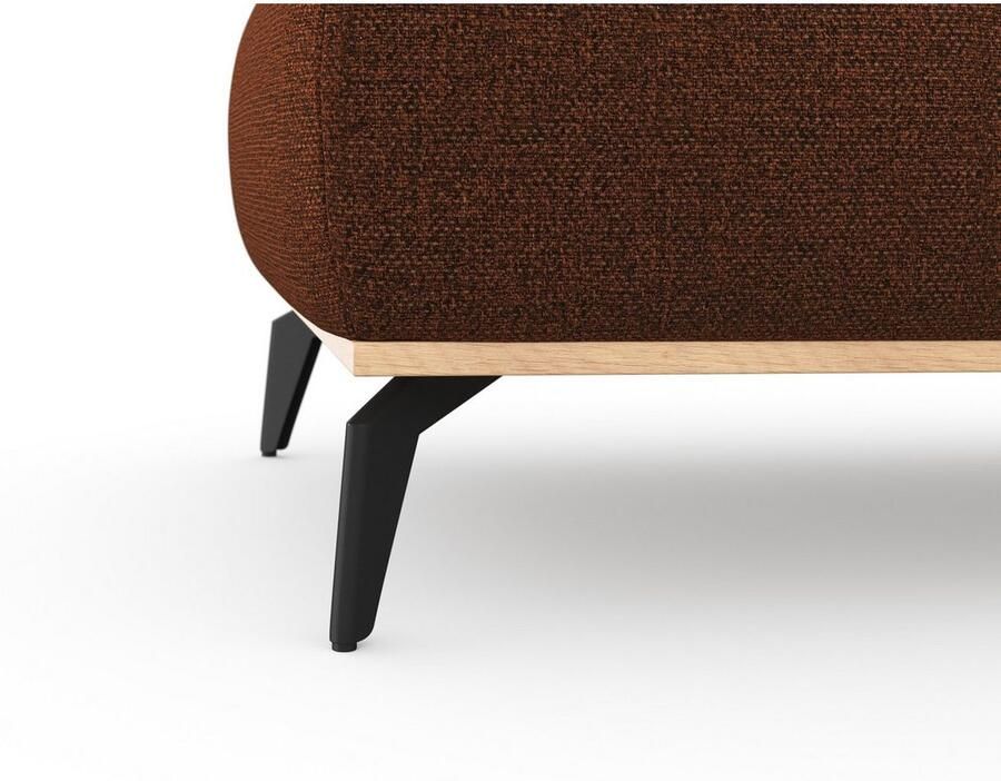 Places of Style Hocker Fjord Met een houten lijst van massief beuken eikenkleurig met poten 15 cm hoog - Foto 3