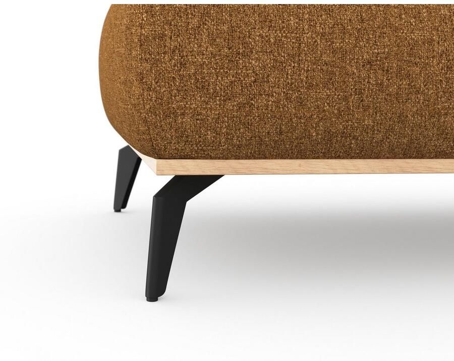 Places of Style Hocker Fjord Met een houten lijst van massief beuken eikenkleurig met poten 15 cm hoog - Foto 2