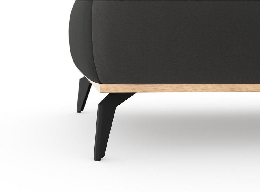 Places of Style Hocker Fjord Met een houten lijst van massief beuken eikenkleurig met poten 15 cm hoog - Foto 3