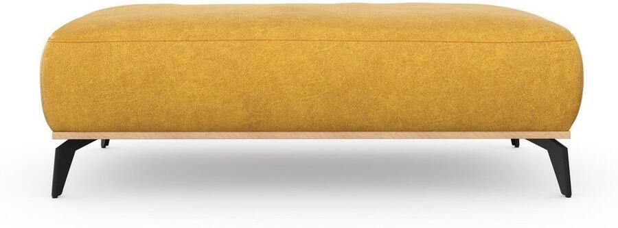 Places of Style Hocker Fjord Met een houten lijst van massief beuken eikenkleurig met poten 15 cm hoog - Foto 9