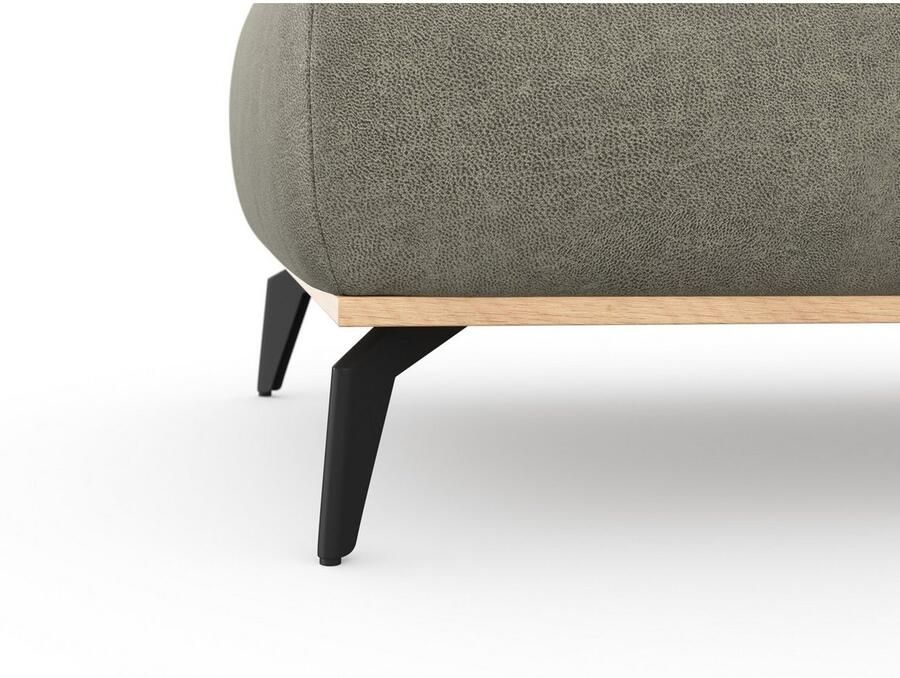 Places of Style Hocker Fjord Met een houten lijst van massief beuken eikenkleurig met poten 15 cm hoog - Foto 3