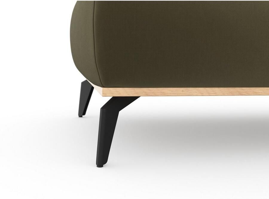 Places of Style Hocker Fjord Met een houten lijst van massief beuken eikenkleurig met poten 15 cm hoog - Foto 3