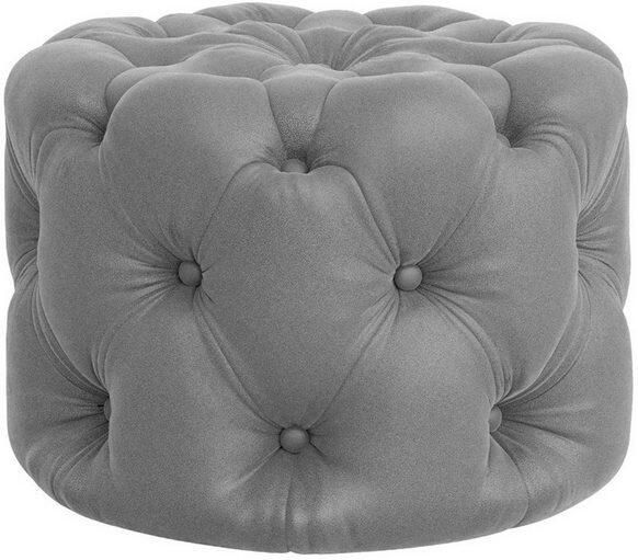 Places of Style Hocker FOLLINA Beklede poef met klassieke Chesterfield-knopafwerking - Foto 2