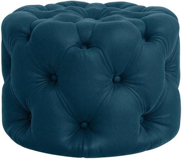 Places of Style Hocker FOLLINA Beklede poef met klassieke Chesterfield-knopafwerking - Foto 2