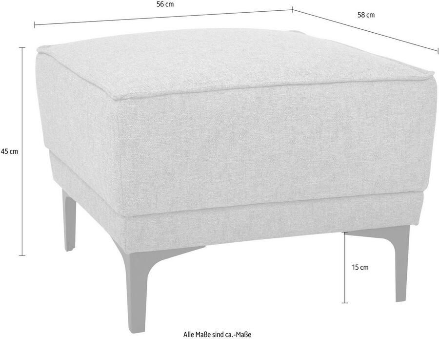 Places of Style Hocker Oland passend bij de serie oland scandinavisch design metalen poten - Foto 3