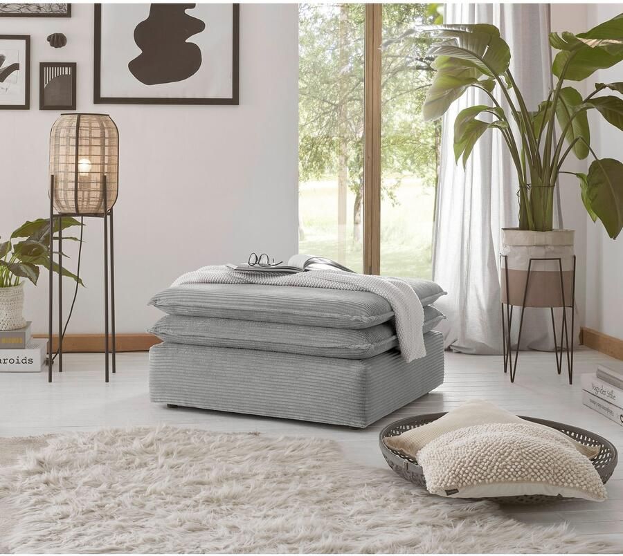 Home affaire Hocker PIAGGE Hoogwaardige cord passend bij de loveseat PIAGGE - Foto 2