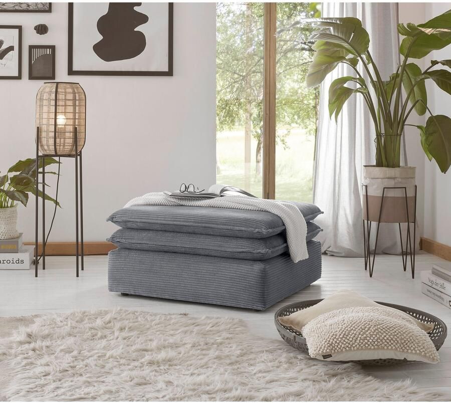 Home affaire Hocker PIAGGE Hoogwaardige cord passend bij de loveseat PIAGGE - Foto 2
