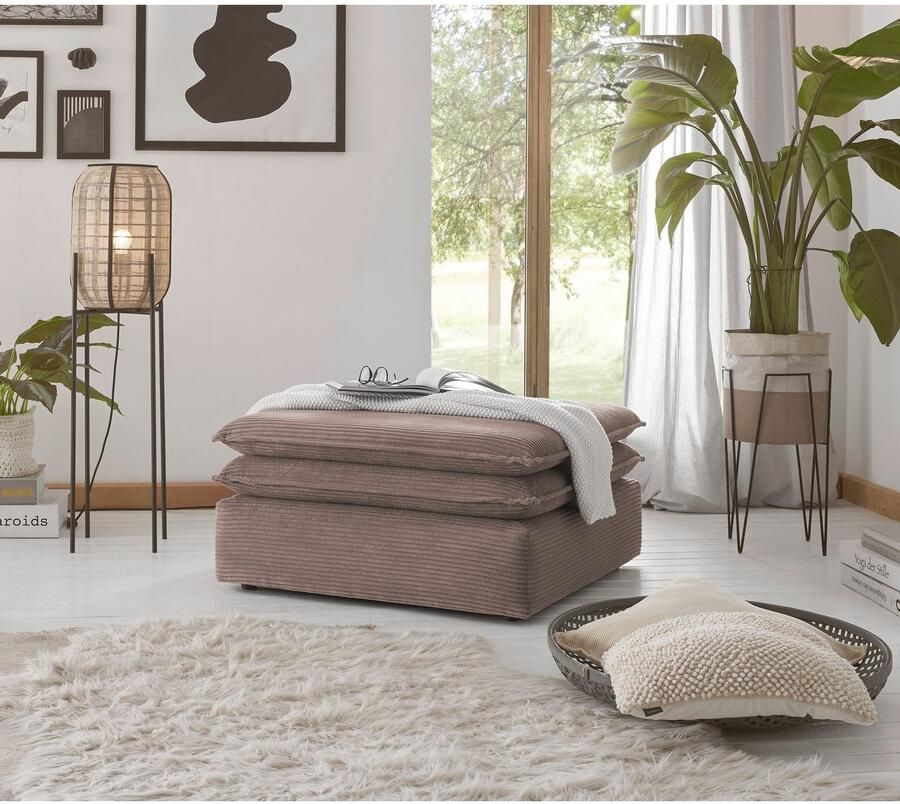 Home affaire Hocker PIAGGE Hoogwaardige cord passend bij de loveseat PIAGGE - Foto 2