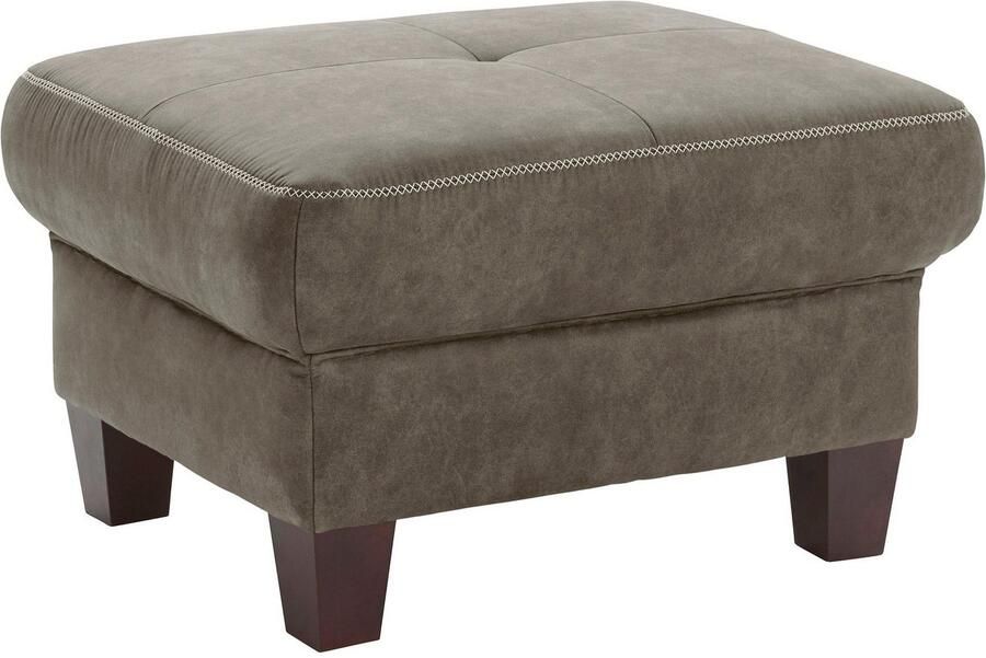 Places of Style Hocker Varese Kruisnaad in beige - Foto 3