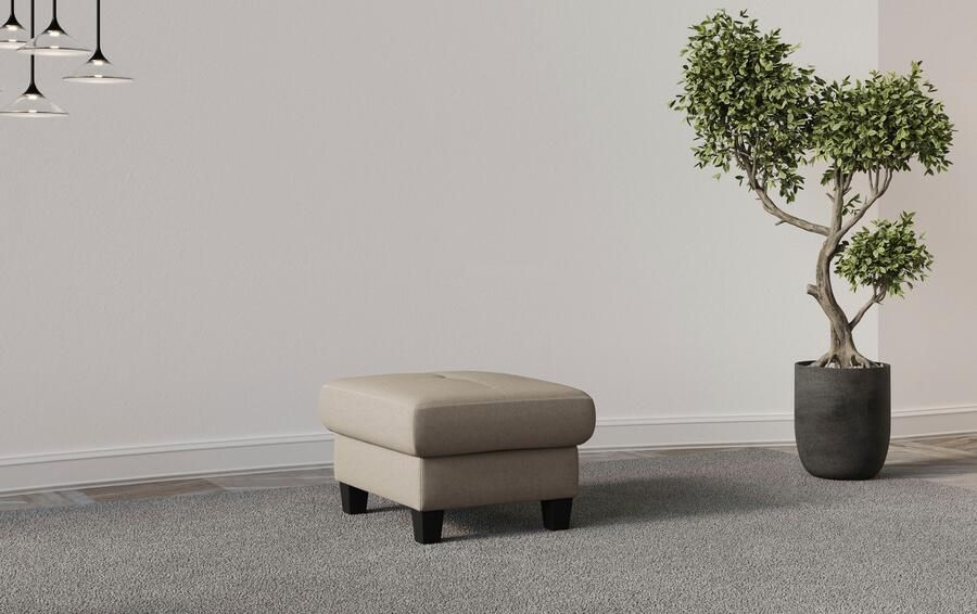 Places of Style Hocker Varese Kruisnaad in beige - Foto 3