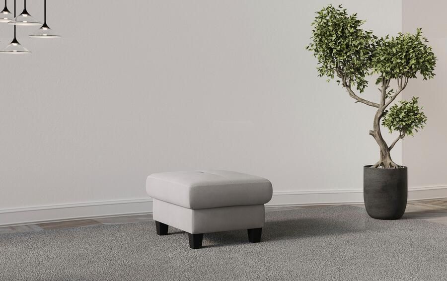 Places of Style Hocker Varese Kruisnaad in beige - Foto 3