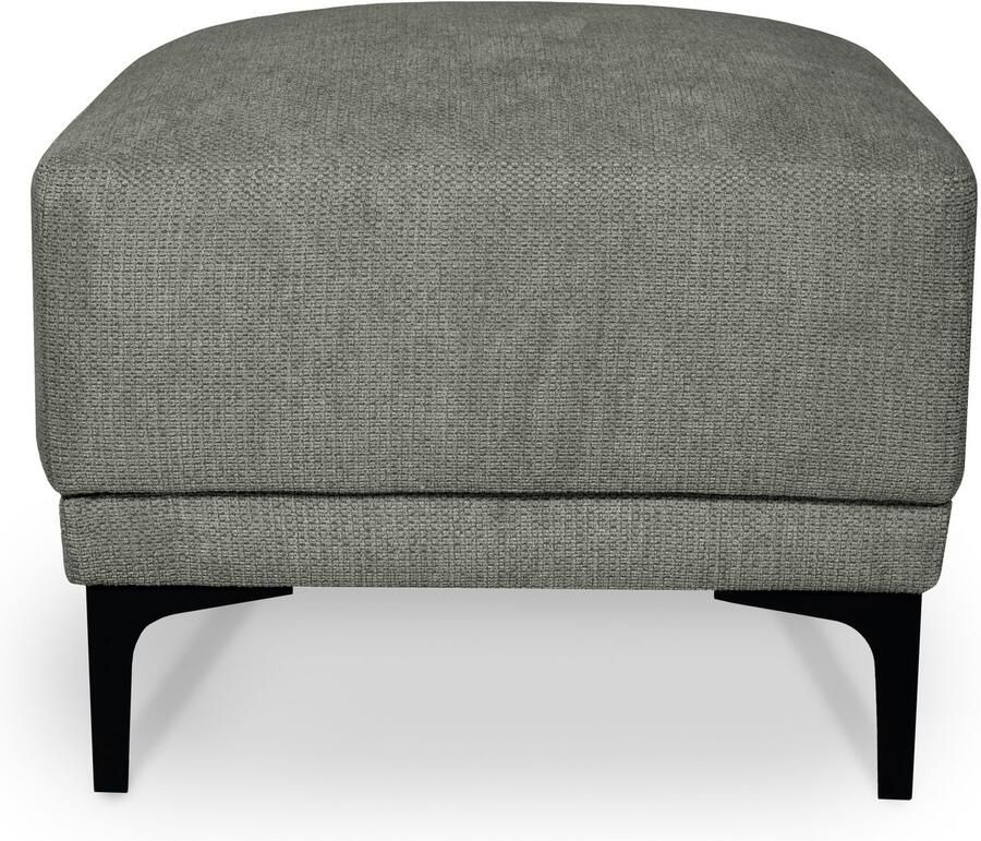 Places of Style Hocker Xander Breedte 58 cm soft-touch chenille zwarte metalen voeten