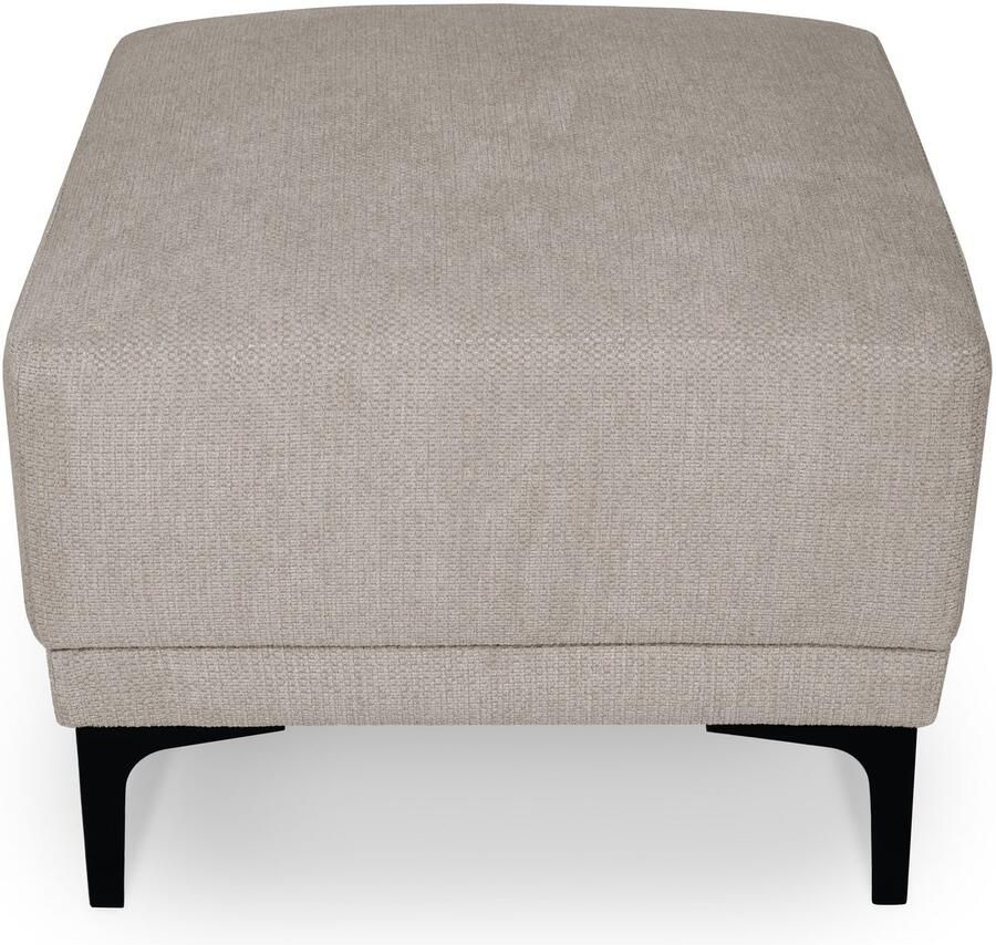 Places of Style Hocker Xander Breedte 58 cm soft-touch chenille zwarte metalen voeten