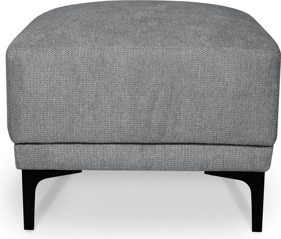 Places of Style Hocker Xander Breedte 58 cm soft-touch chenille zwarte metalen voeten