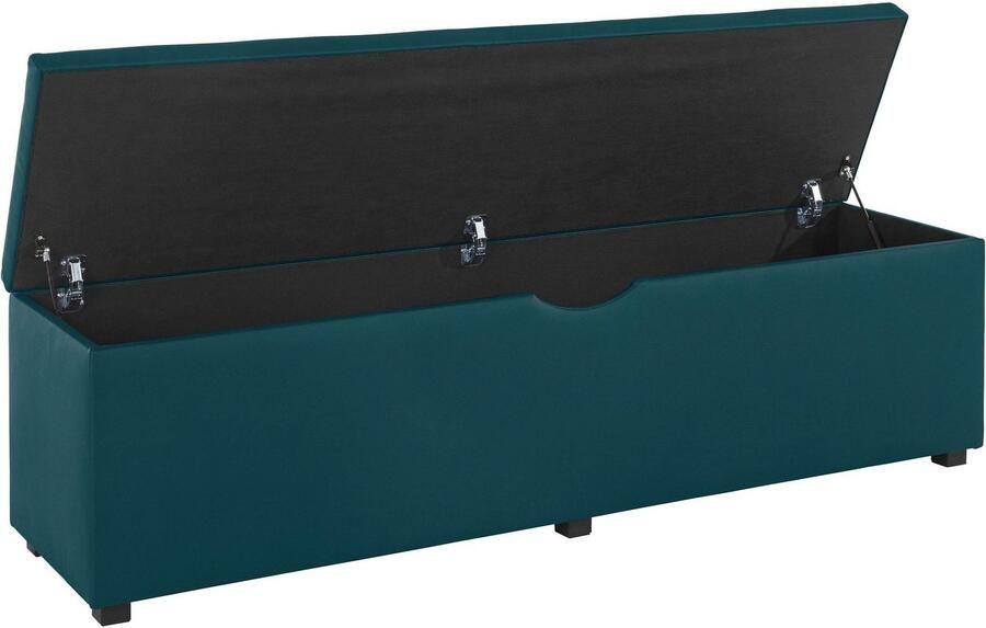 Places of Style Hockerbank Checked met bergruimte breedte 120 cm en 160 cm als bedbank te gebruiken - Foto 2