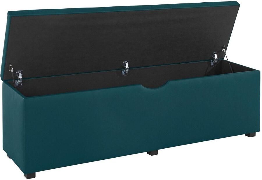 Places of Style Hockerbank Checked met bergruimte breedte 120 cm en 160 cm als bedbank te gebruiken